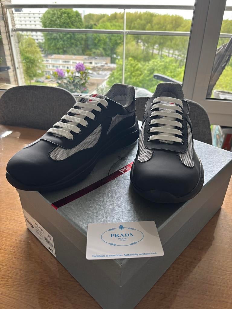 Prada America’s Cup Sneakers Zwart/Wit EU45 – Nieuw in doos, Kleding | Heren, Schoenen, Zwart, Boots, Nieuw, Ophalen of Verzenden