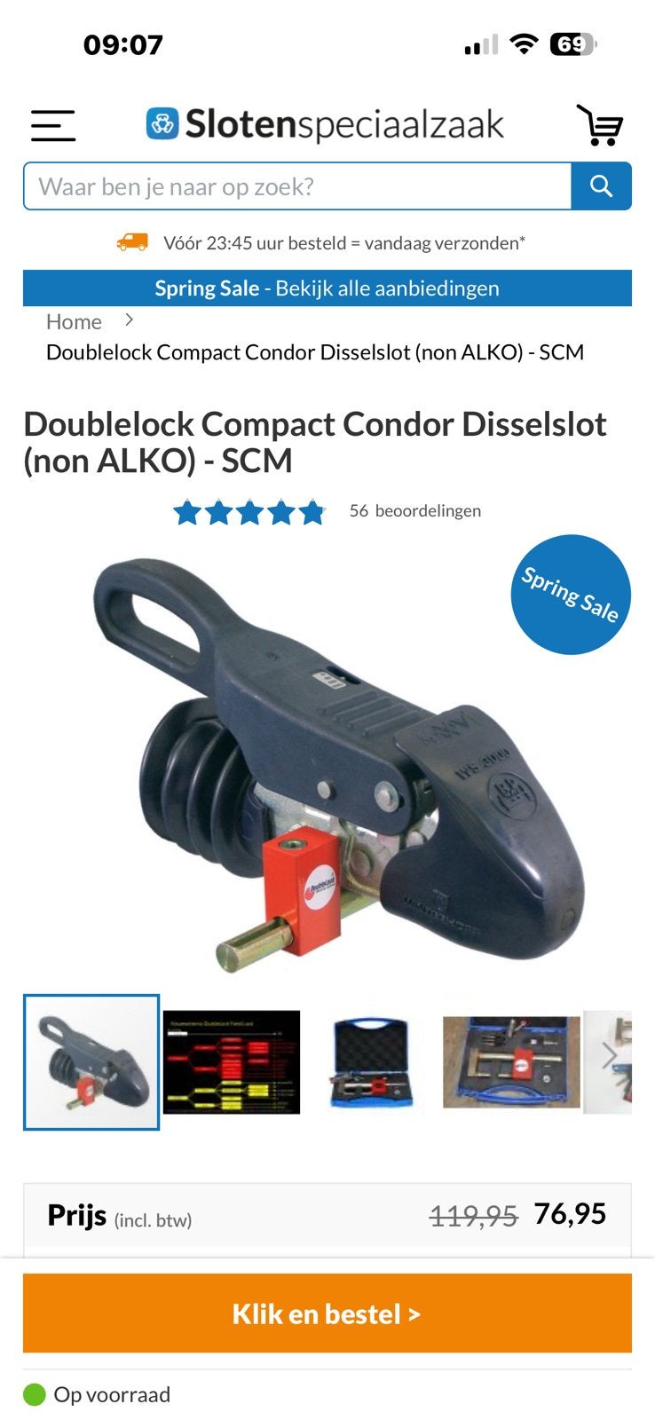 Disselslot  Doublelock, Ophalen, Gebruikt
