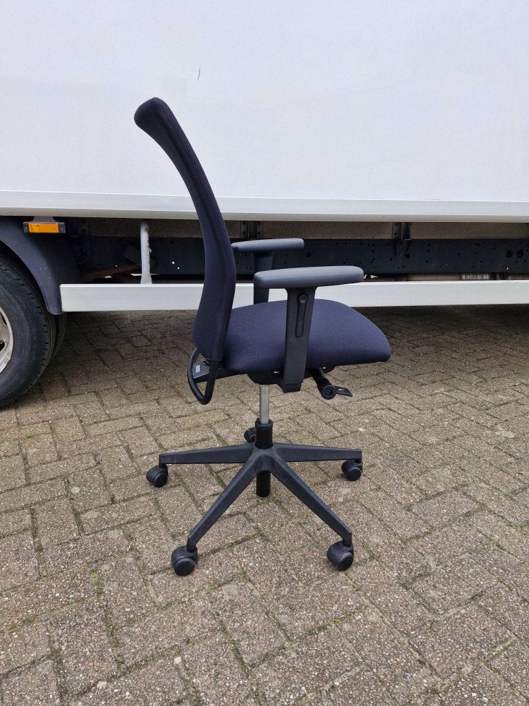 Wiesner Hager design bureaustoel refurbished netweave, Zwart, Ophalen of Verzenden, Zo goed als nieuw, Wiesner-Hager BV