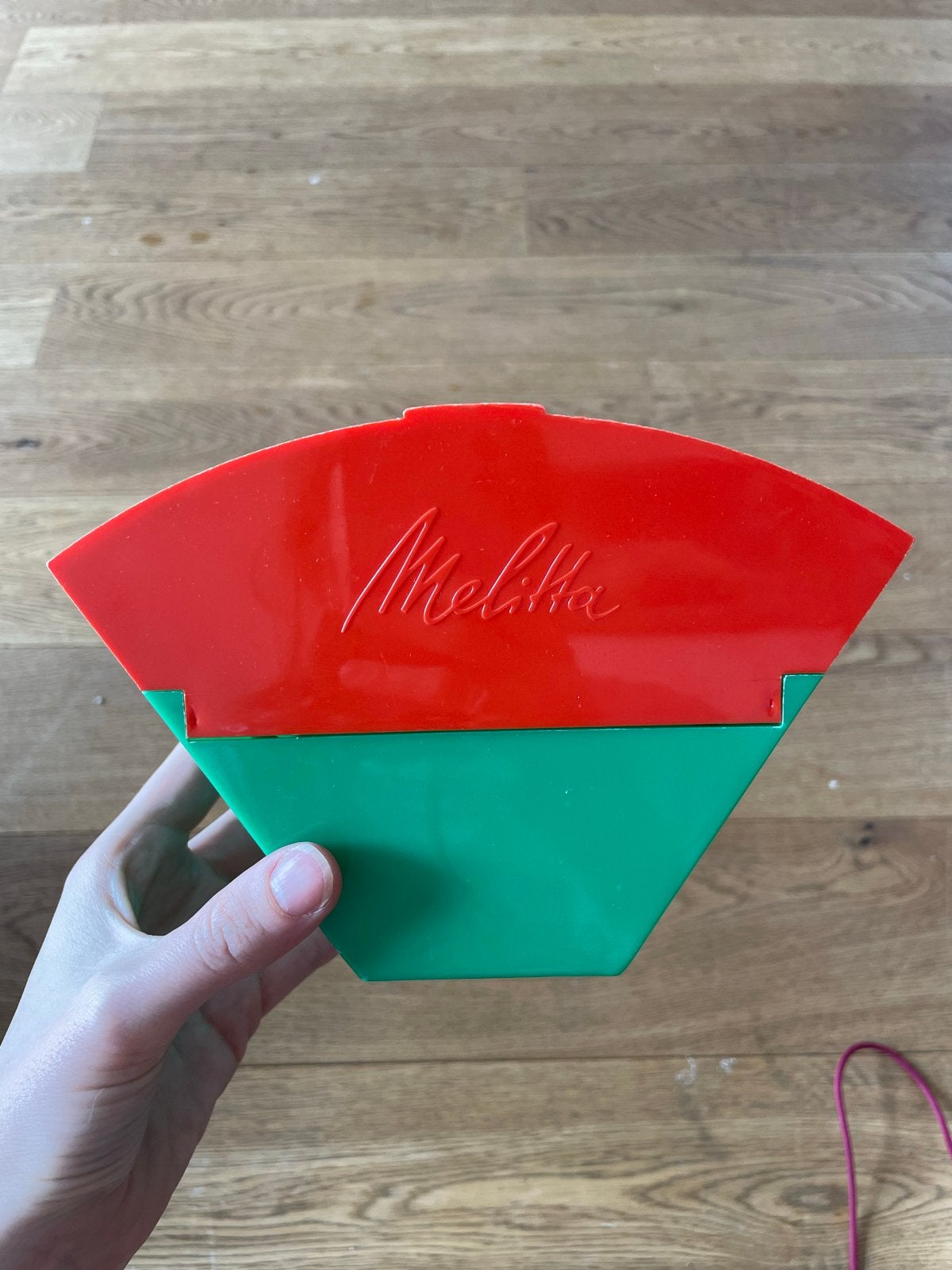 Vintage Melitta Koffiefilterhouder Rood/Groen, Ophalen