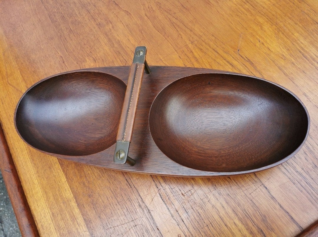 Prachtige vintage houten notenschaal van Carl Auböck, Ophalen