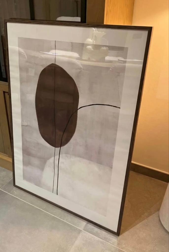 Fotolijst 70x100 bruin hout met poster desenio, Ophalen, Hout, Minder dan 50 cm, Minder dan 50 cm