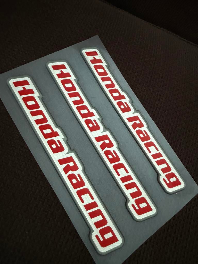 3x Honda Racing Emblemen - Type-R Stickers, Auto diversen, Autostickers, Ophalen of Verzenden