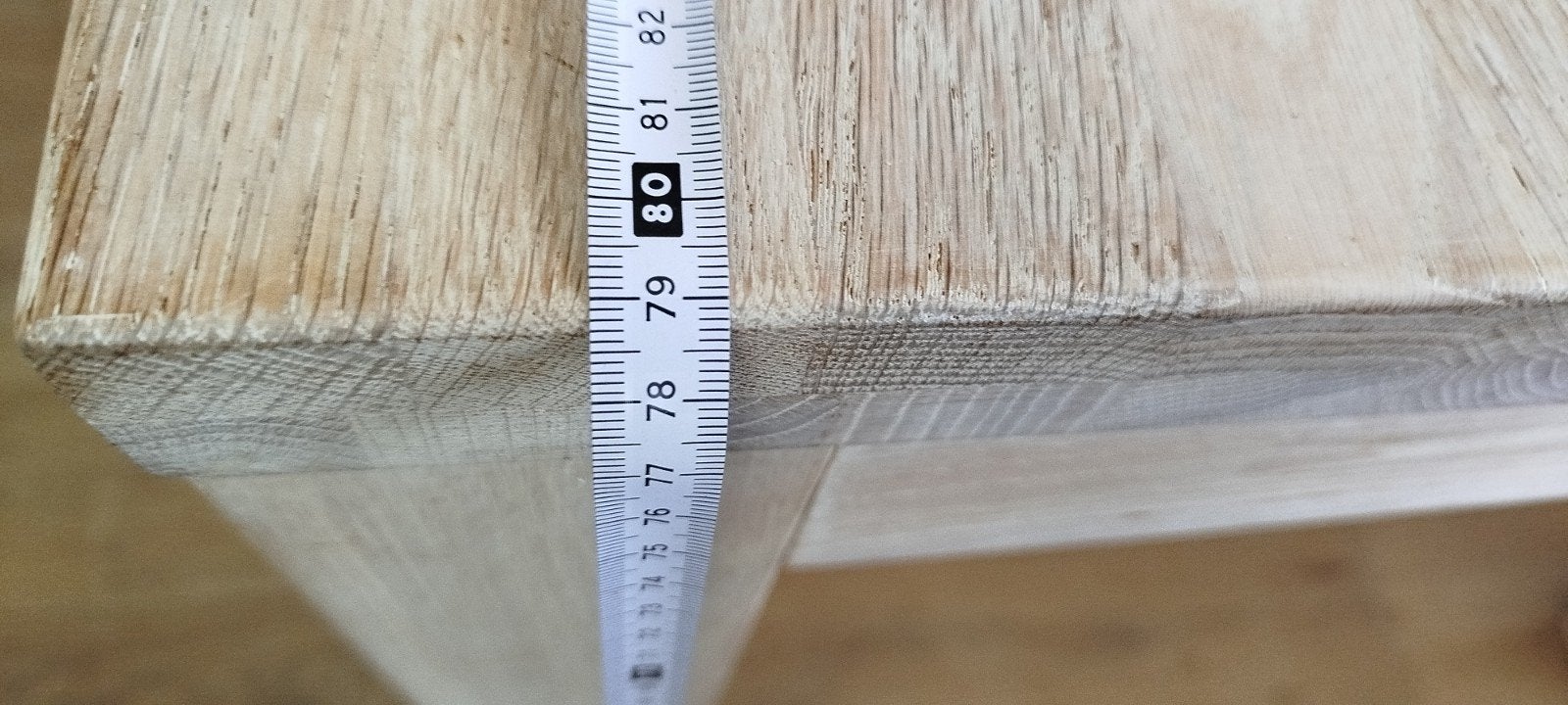Licht Eiken Eettafel - 180x90x79 cm, Ophalen