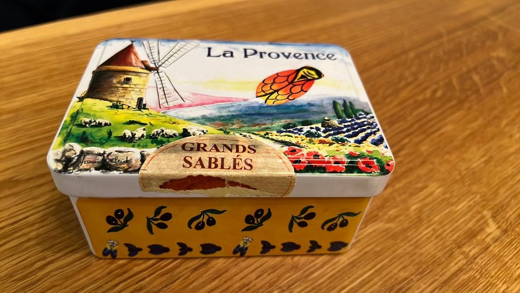 La Provence Grands Sablés Frans blik 12,5x9,5x 6cm Frankrijk, Verzamelen, Blikken, Ophalen of Verzenden, Overige