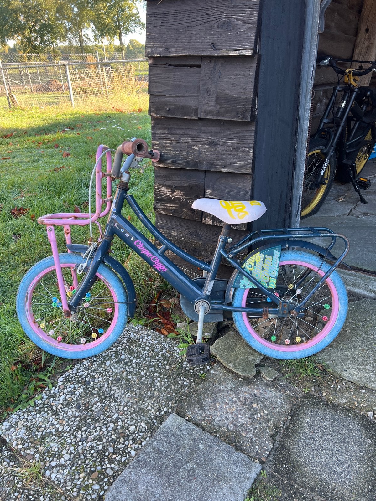 Chupa Chups kinderfiets met zijwieltjes - 12 inch, Ophalen, Gebruikt, Terugtraprem, Minder dan 16 inch