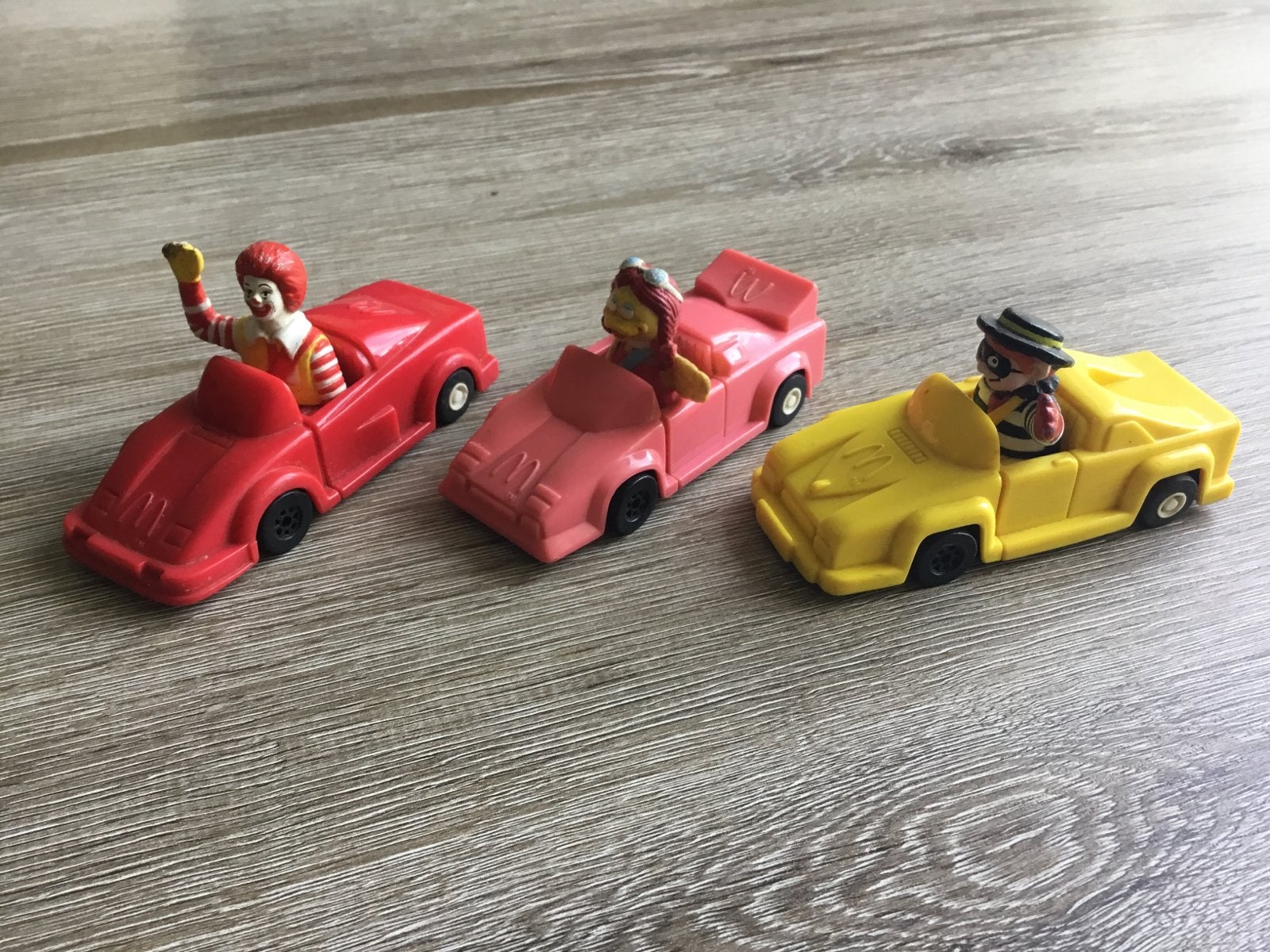 Vintage McDonald's Happy Meal auto's - Ronald, Birdie, Hambu, Ophalen of Verzenden, Gebruikt