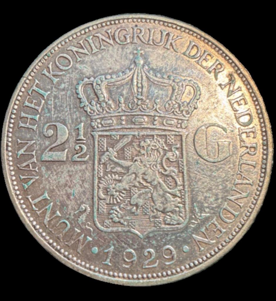 Zilveren Rijksdaalder 1929, Postzegels en Munten, Munten | Nederland, Zilver, Ophalen of Verzenden, Koningin Wilhelmina, Losse munt
