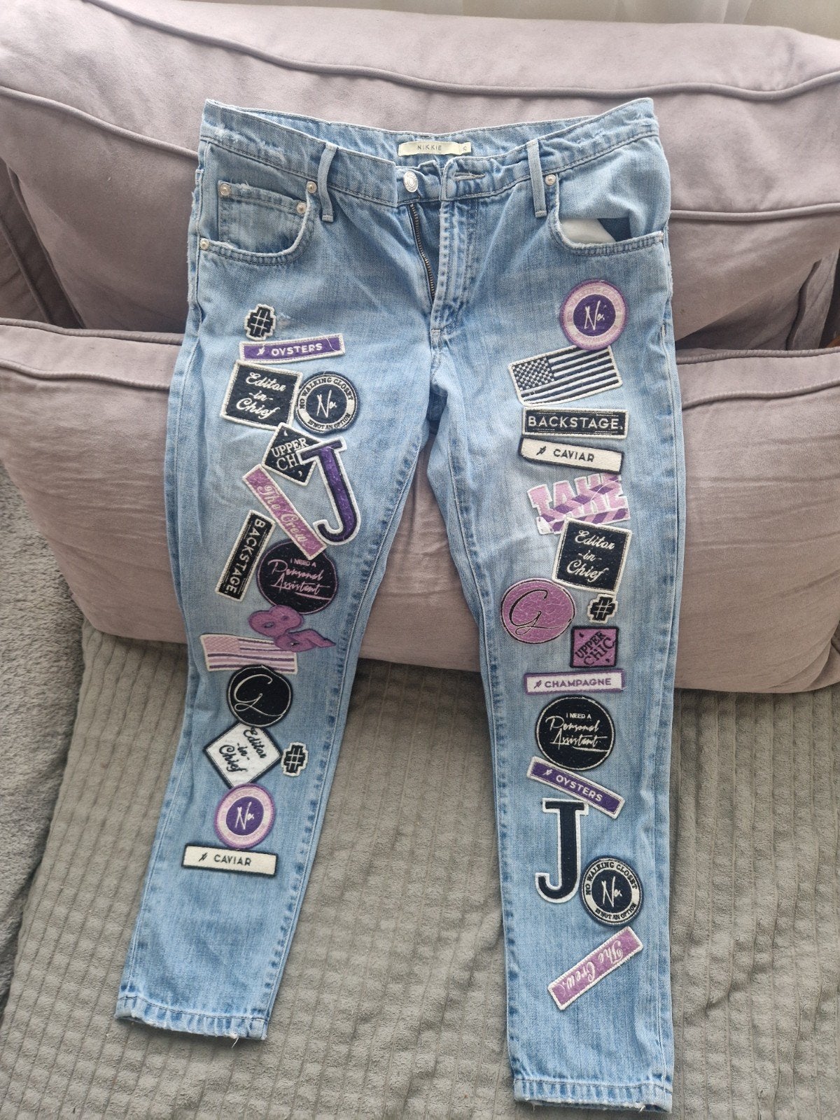 Nikkie vintage broek, Ophalen, Blauw, Zo goed als nieuw, Nikkie