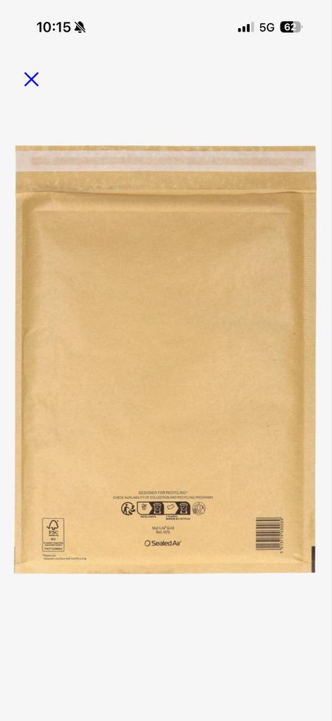 90 Luchtkussen enveloppen 180x260mm - Schokabsorberend, Ophalen, Nieuw