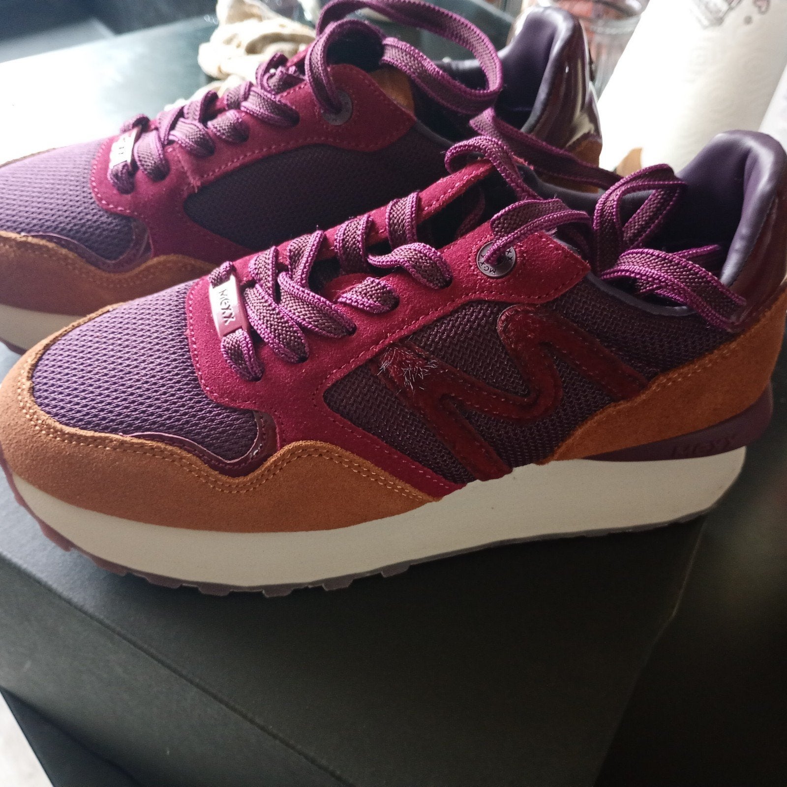 Nieuwe Mexx Sneakers Maat 37 - Bordeauxrood/Cognac, Mexx, Nieuw, Ophalen of Verzenden, Sneakers of Gympen