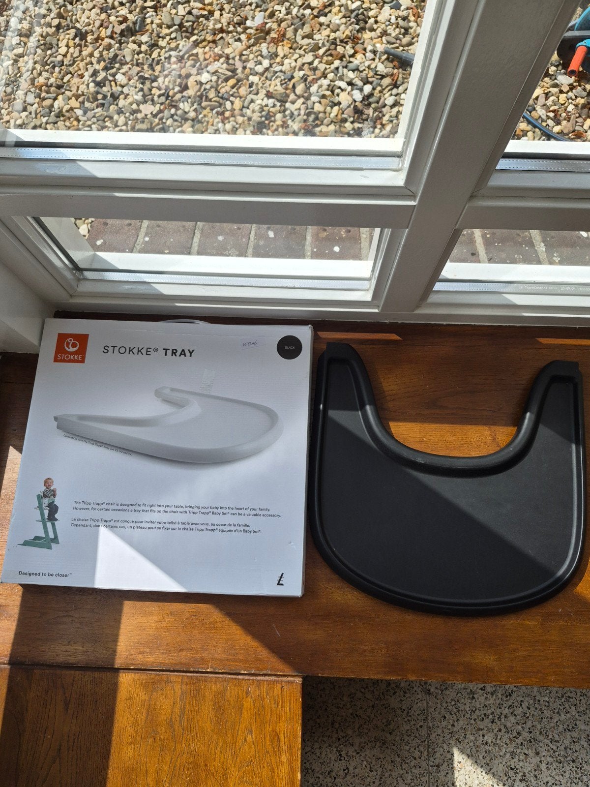 Stokke Tray black - Eetblad voor Tripp Trapp kinderstoel, Kinderen en Baby's, Kinderstoelen, Ophalen, Zo goed als nieuw, Overige typen