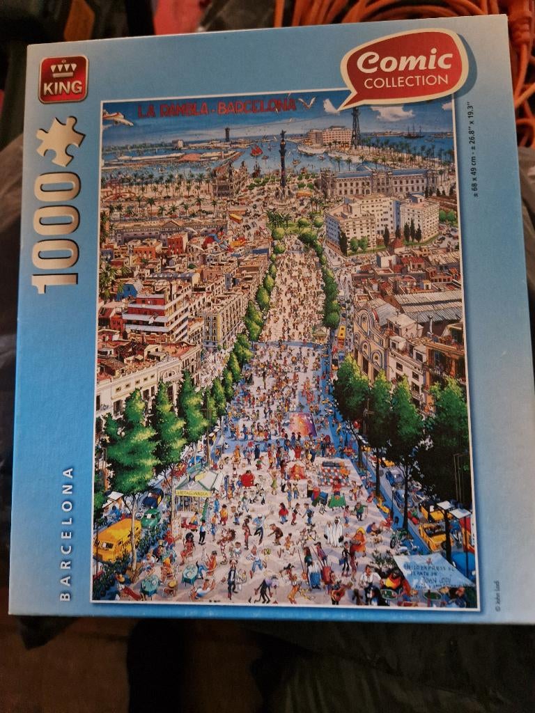 King  legpuzzel   Barcelona, Ophalen of Verzenden, 500 t/m 1500 stukjes, Zo goed als nieuw, Legpuzzel
