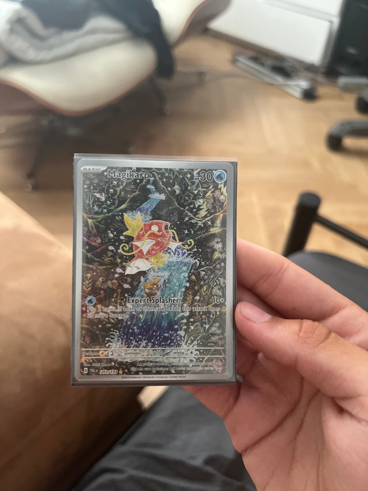 Magikarp Pokémon kaart (Paldea Evolved 203/193), Ophalen of Verzenden, Zo goed als nieuw, Losse kaart