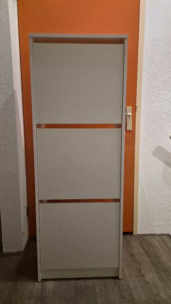 Witte Ikea Bissa schoenenkast, Ophalen, Gebruikt, Wit, drie vakken