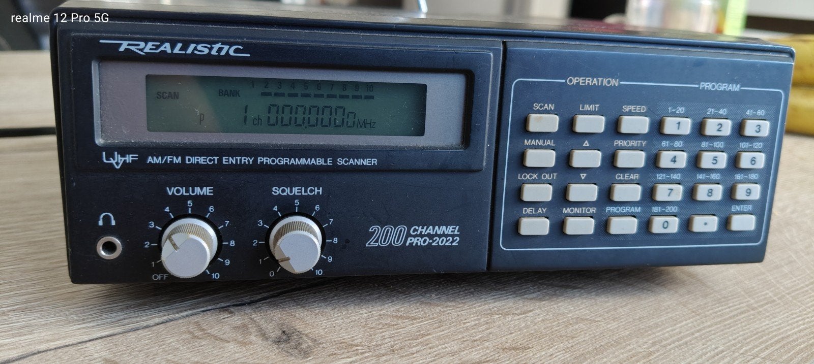 Realistic PRO-2022 Scanner - 200 kanalen, Telecommunicatie, Ophalen of Verzenden, Gebruikt, 30 tot 200 kanalen