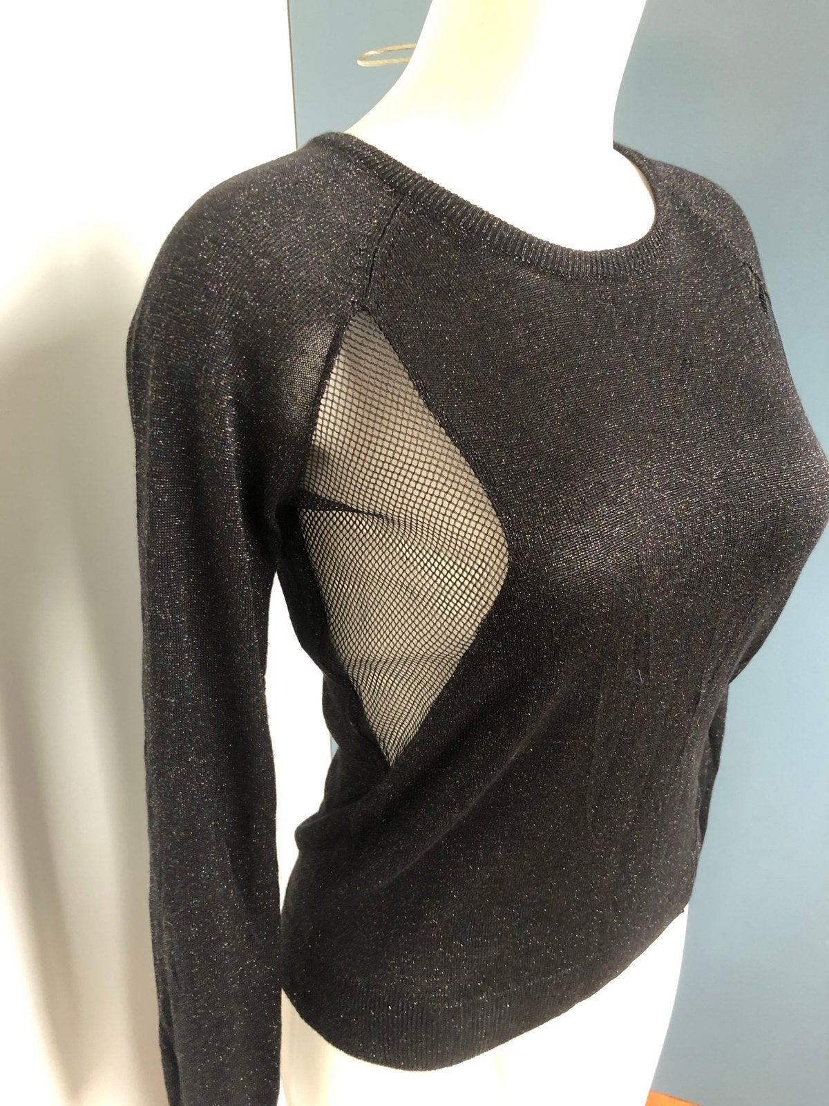Supertrash zwart glitter top s kant kanten, Kleding | Dames, Zwart, Ophalen of Verzenden, Zo goed als nieuw, X