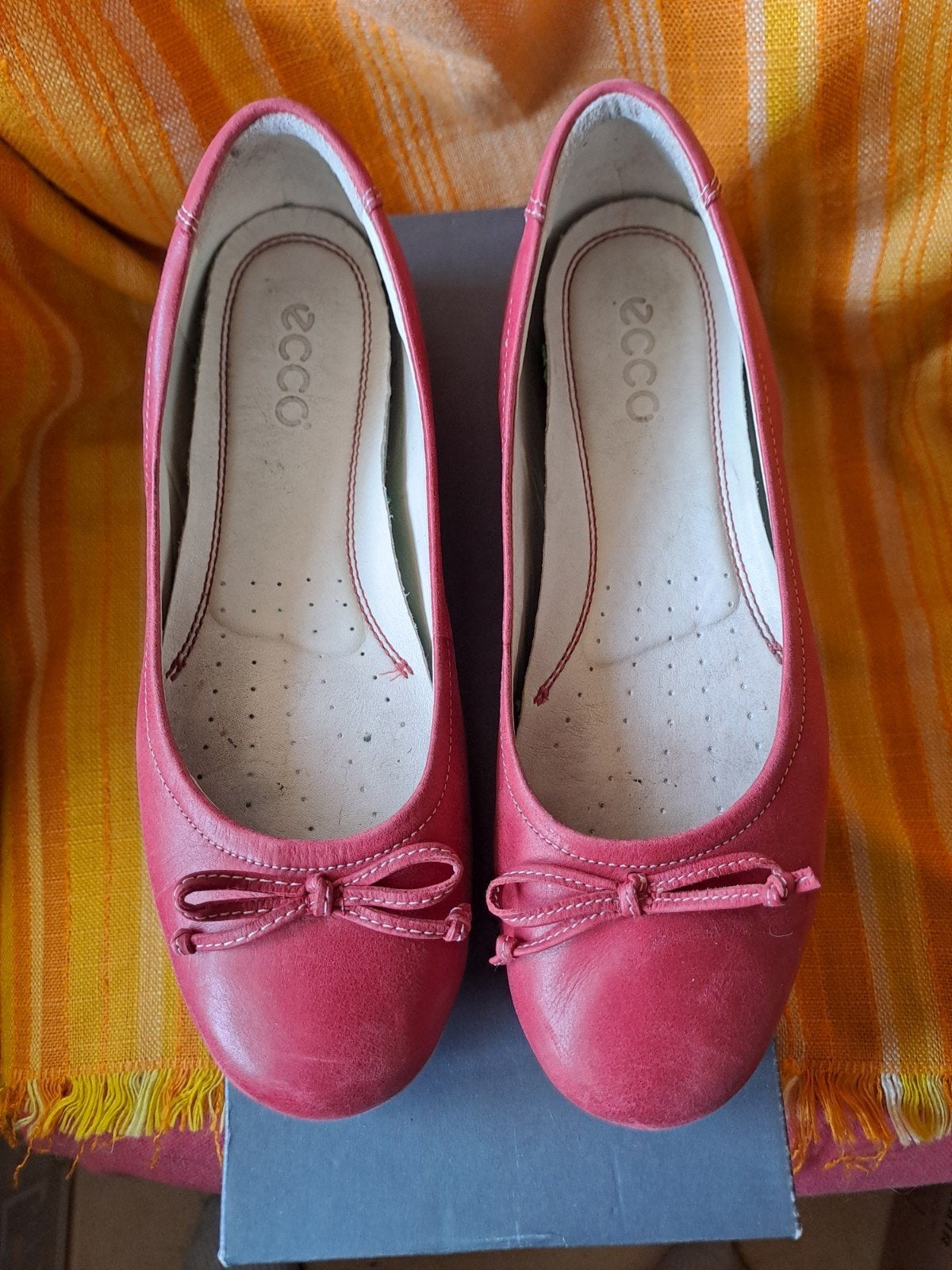 Ecco ballerina's rood maat 38, Ecco, Gedragen, Rood, Ballerina's
