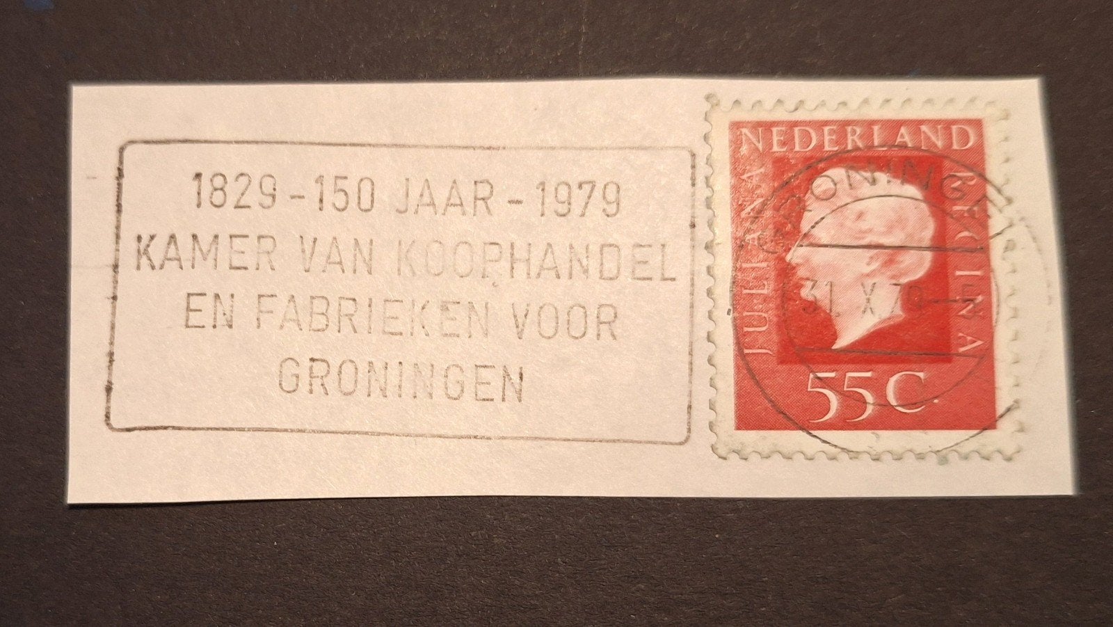 vlagstempel GRONINGEN, Ophalen of Verzenden, Na 1940, Gestempeld