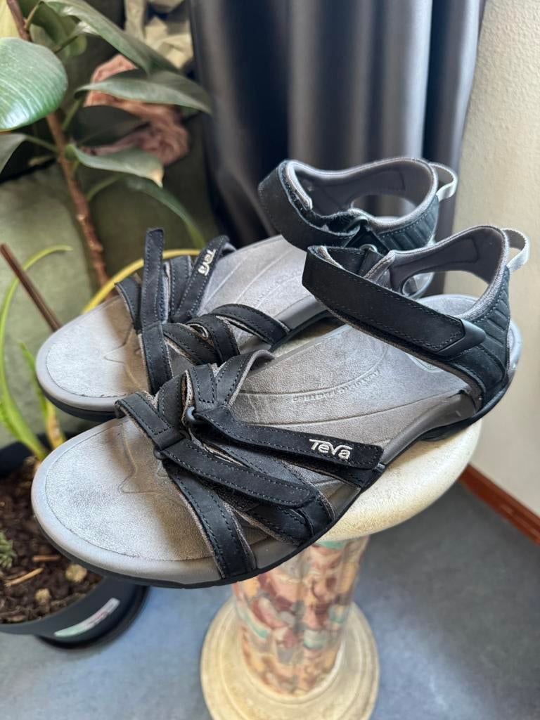 Teva W TIRRA LEATHER BLACK Sandalen maat 42, Kleding | Dames, Verzenden, Nieuw, Zwart, Sandalen of Muiltjes