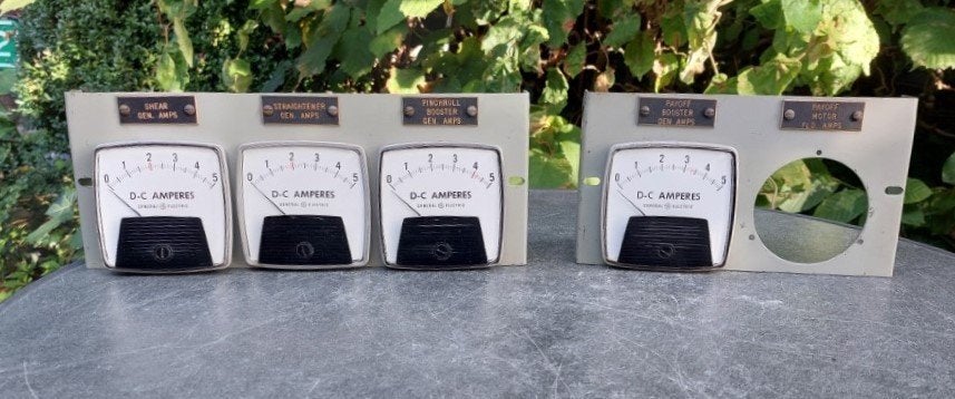 4 stuks General Electric DC Ampère meters, Doe-het-zelf en Verbouw, Ophalen of Verzenden, Gebruikt, Elektriciteit