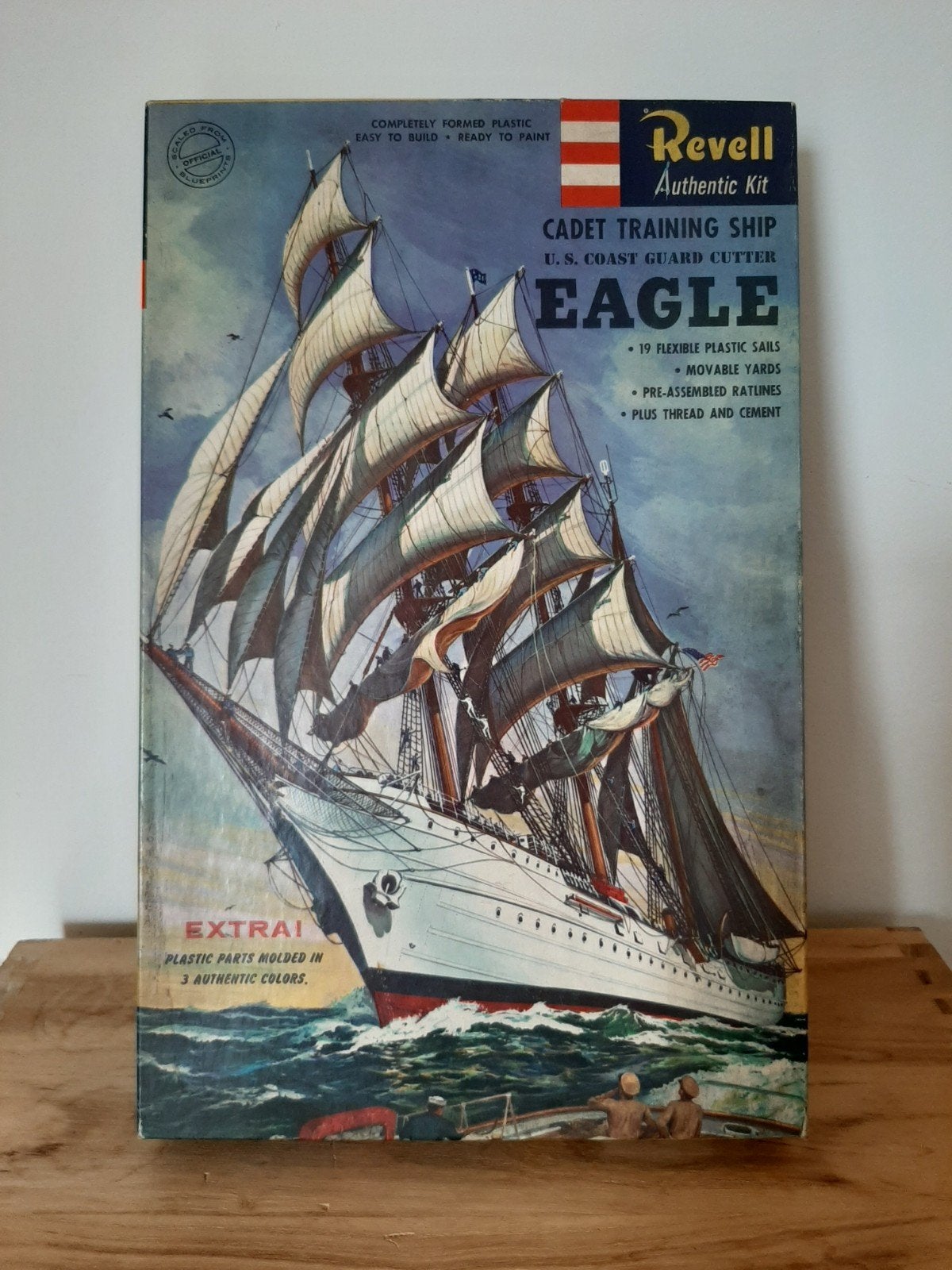 vintage 1957 Revell bouwdoos Eagle schip ongebouwd, Ophalen of Verzenden, Zo goed als nieuw, Revell