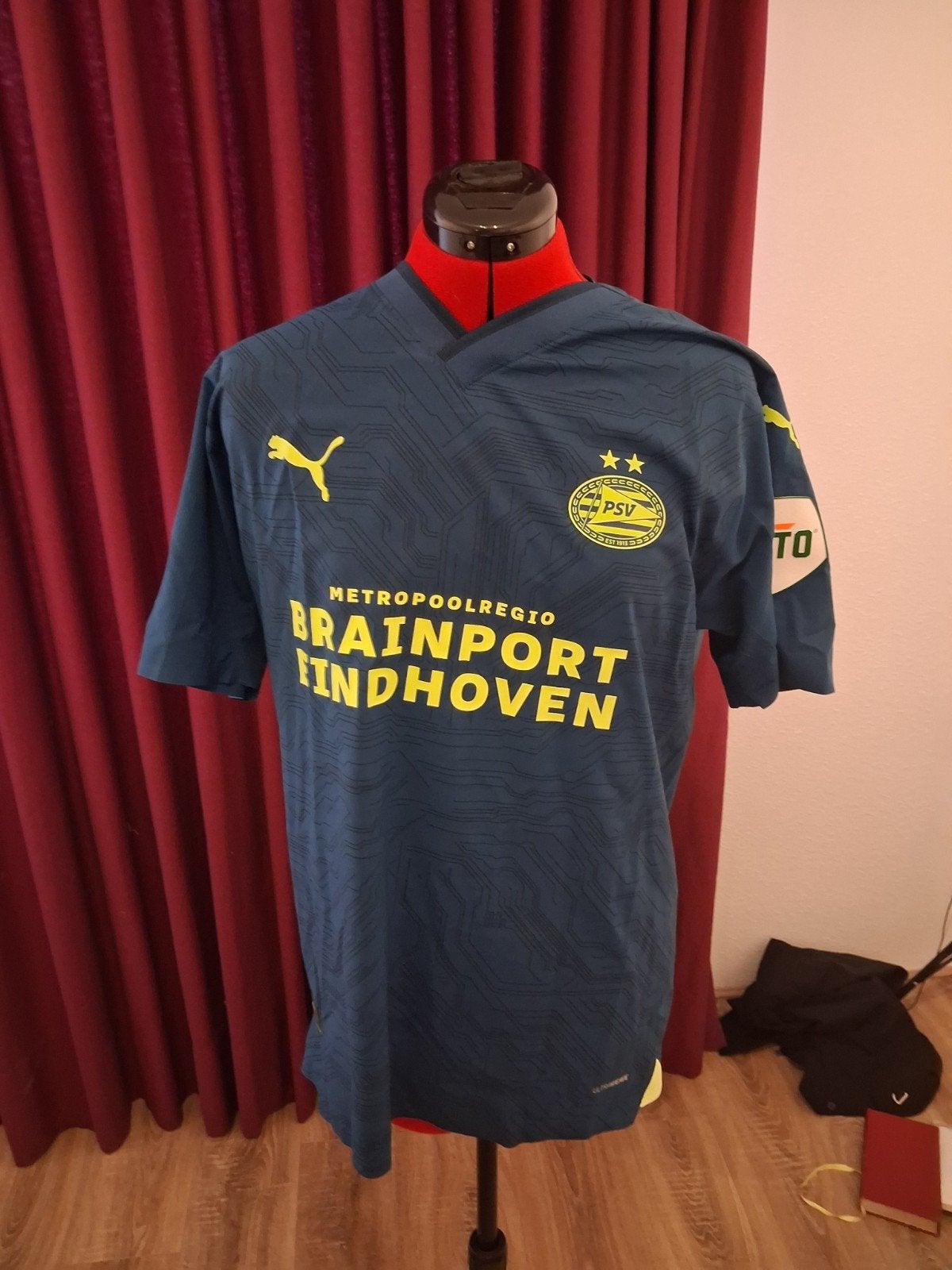 Gesigneerd PSV Veerman Match Worn Shirt - Uniek Item!, Ophalen of Verzenden, Gebruikt, PSV, Shirt