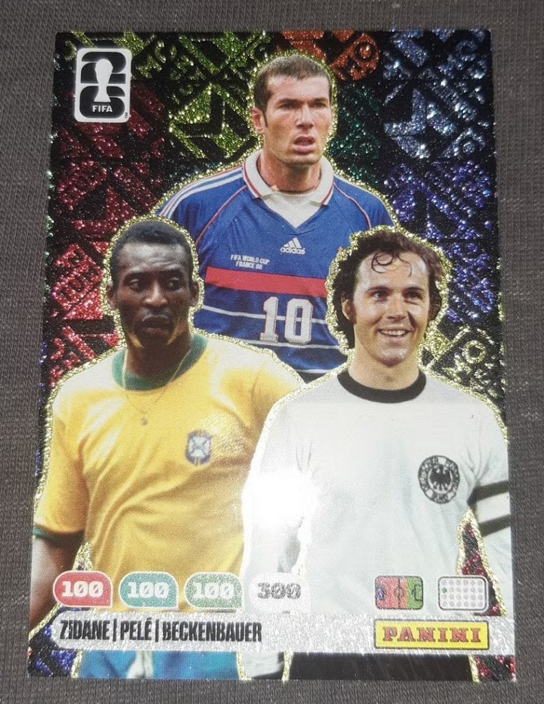 Panini Adrenalyn kaart Zidane Pele Beckenbauer, Verzamelen, Verzenden, Nieuw, Overige sporten, Poster, Plaatje of Sticker