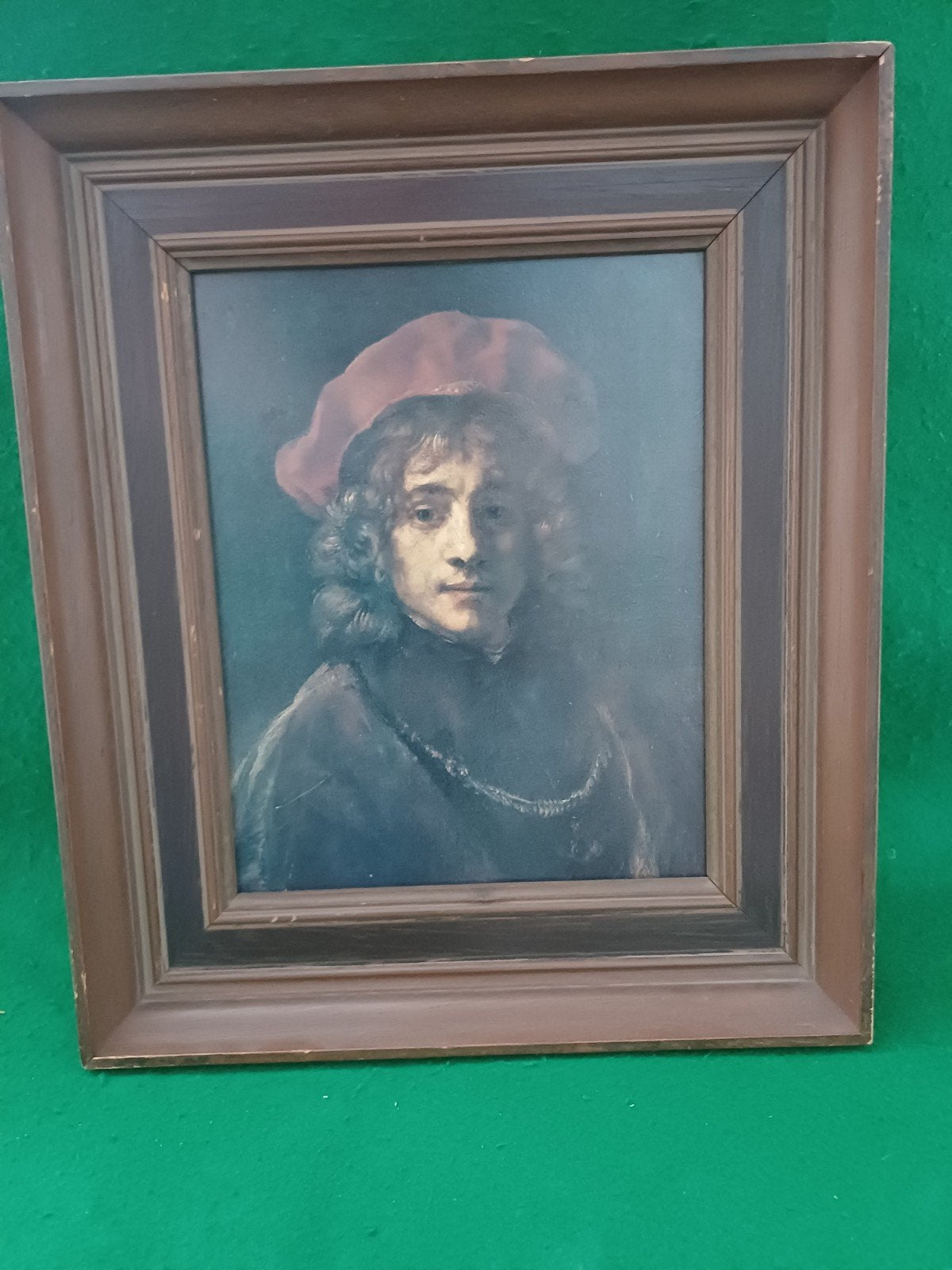 Portret van Titus van Rijn, ingelijst, Antiek en Kunst, Kunst | Schilderijen | Klassiek, Ophalen of Verzenden, Portret of Personen