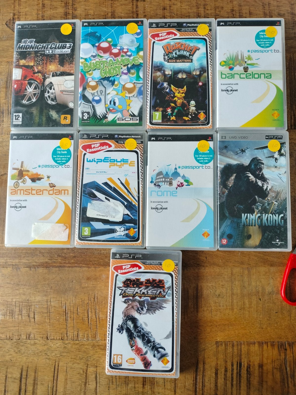PSP 10 euro titels. Playstation portable games, Gebruikt, Gekoppelde computers, 1 speler, Racen en Vliegen