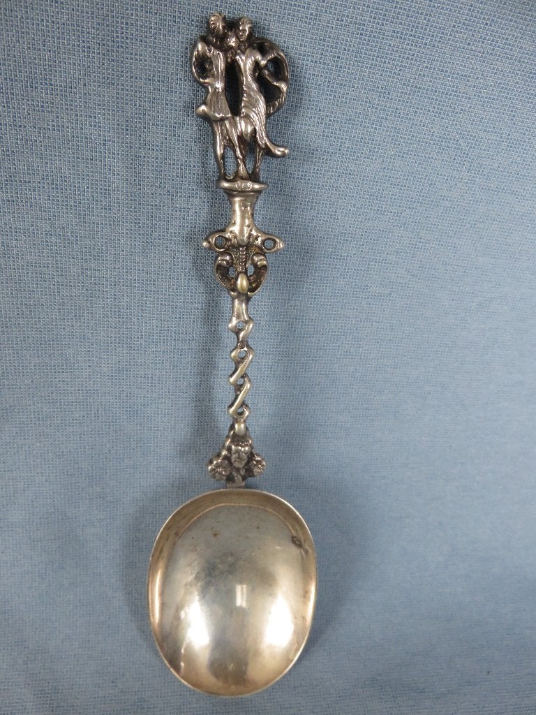 Nederland - Dooplepel / huwelijks lepel in zilver – ca. 1800, Antiek en Kunst, Ophalen of Verzenden, Zilver