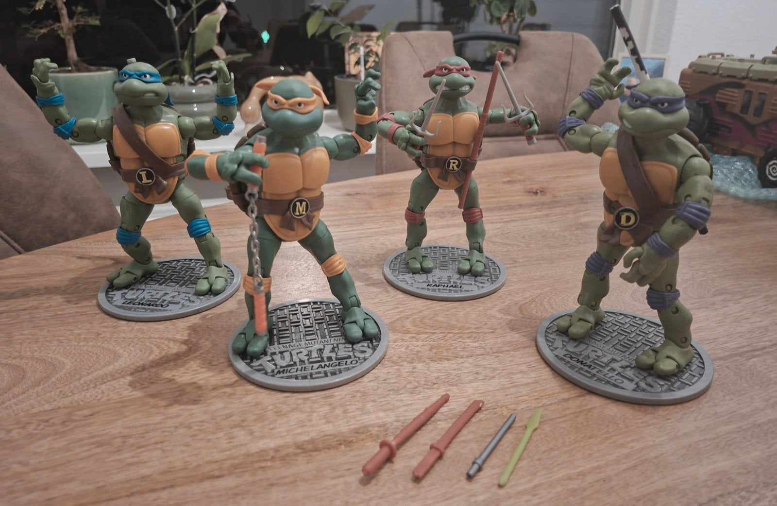 Set van 4 Teenage Mutant Ninja Turtles actiefiguren - TMNT C, Kinderen en Baby's, Ophalen of Verzenden