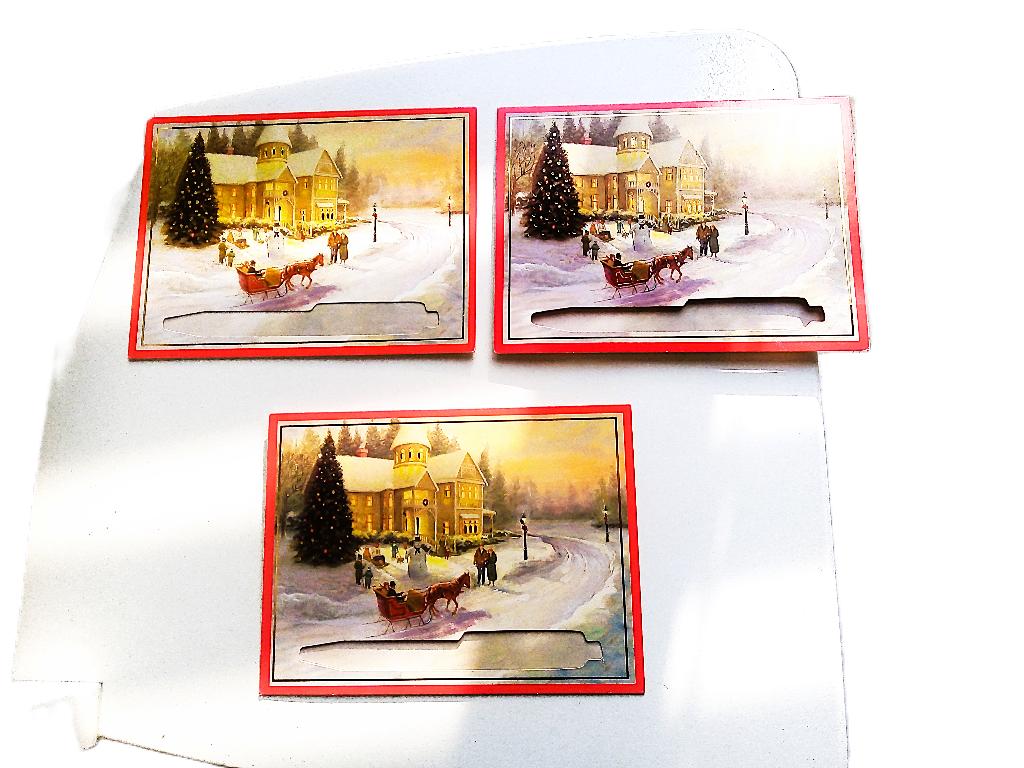 3 luxe grote kerst/nieuwjaarskaarten, Ophalen of Verzenden, Nieuw