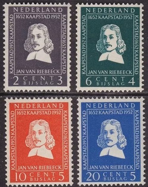 Nederland 1952 - nvph 578-581 - Riebeeck plakkerafdrukje, Ophalen of Verzenden, Na 1940