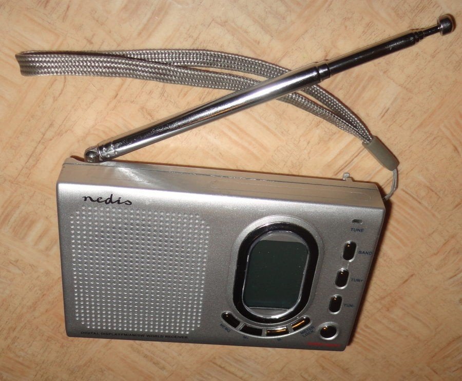 Wereldradio met wekker Nedis RDWR1000GY World Receiver, Ophalen of Verzenden, Zo goed als nieuw, Wereldontvanger
