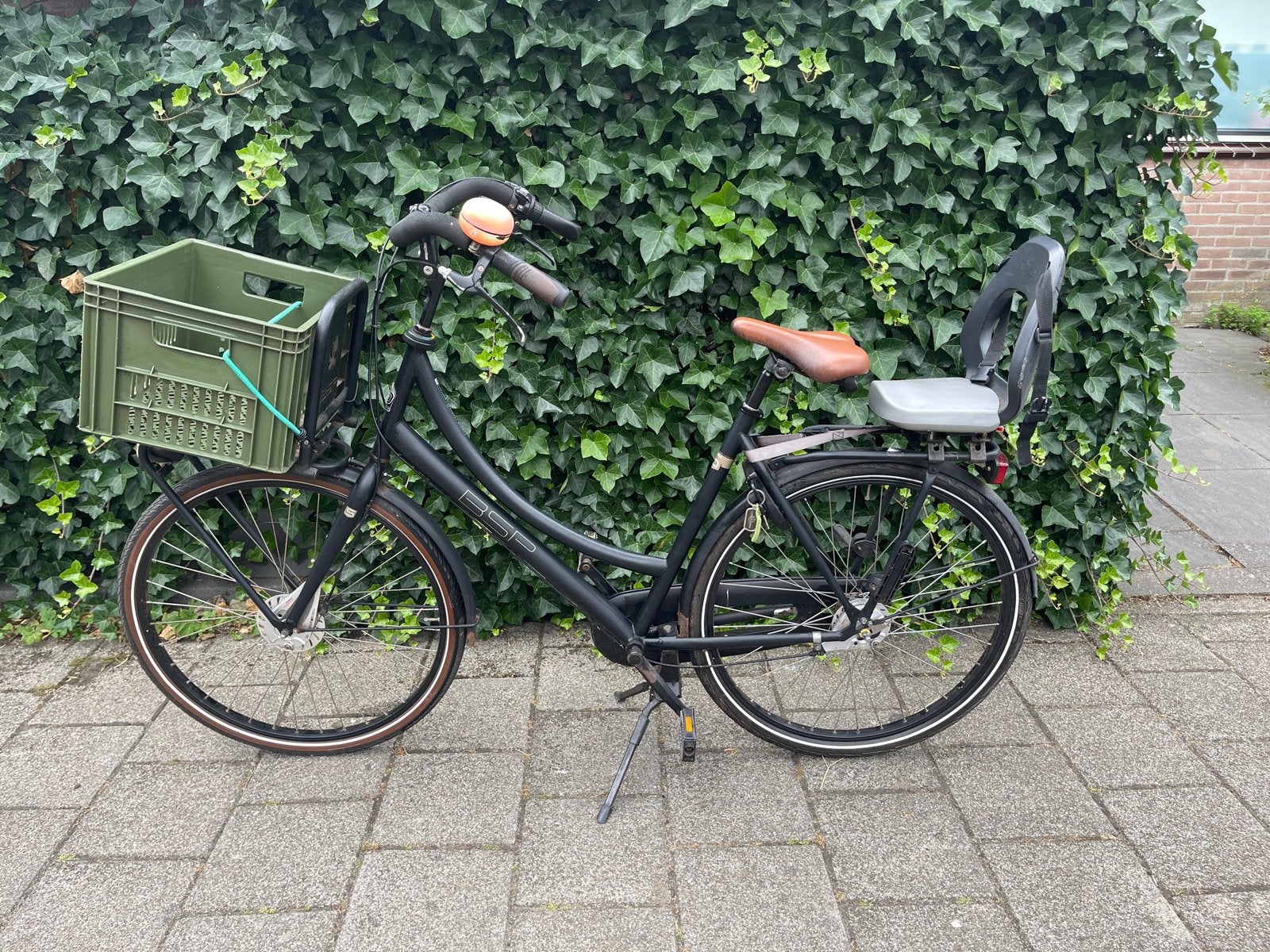BSP Urban Transport La Scala fiets met krat en kinderzitje, Fietsen en Brommers, Fietsen | Dames | Damesfietsen, Velgrem, Versnellingen