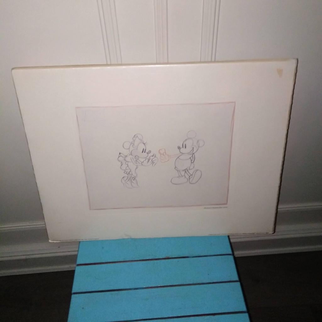 Disney litho's Mr Duck steps out en Mickey's steamroller, Ophalen, Mickey Mouse, Gebruikt, Overige typen