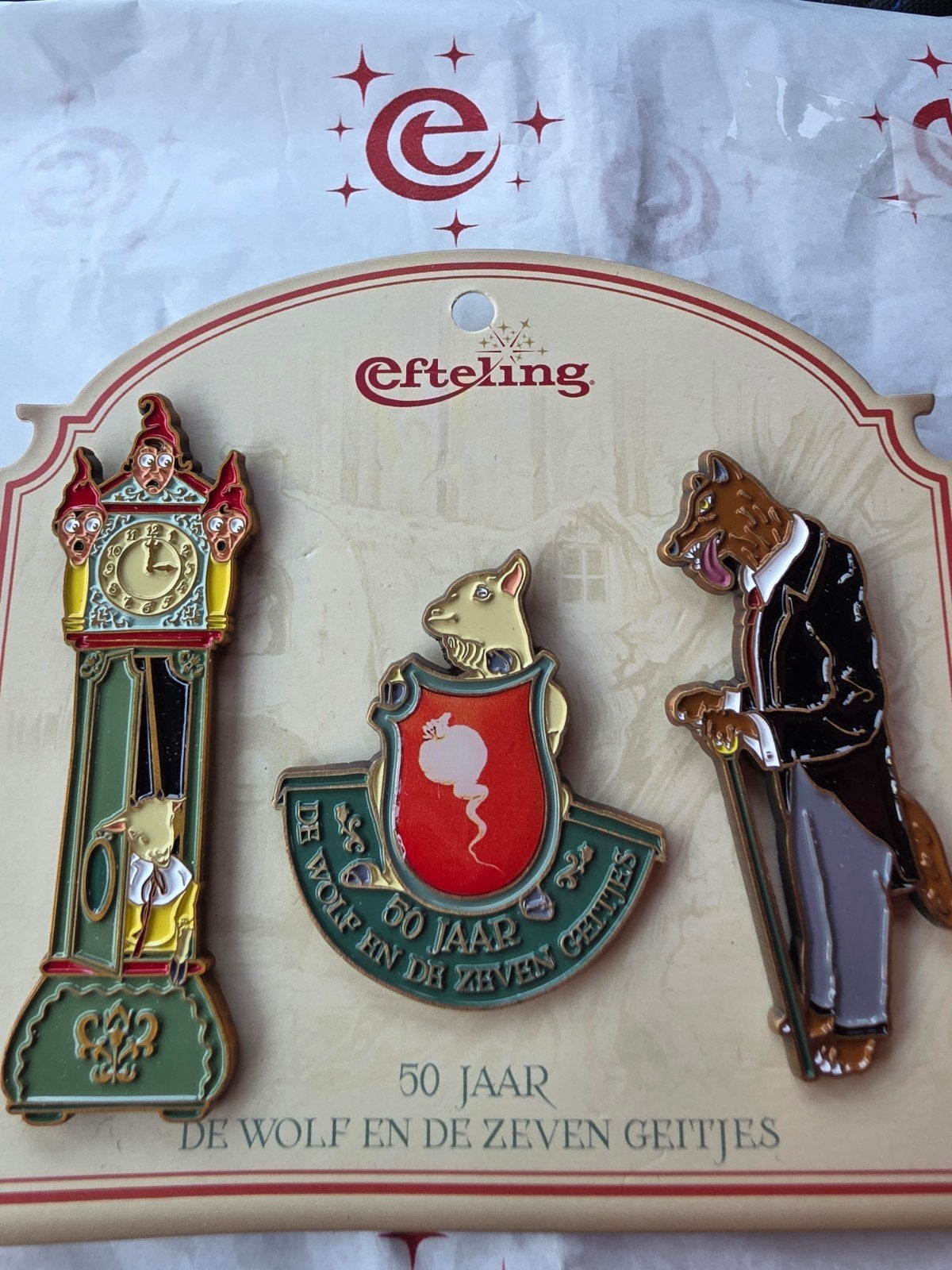 Efteling De Wolf en de Zeven Geitjes pins, Verzamelen, Efteling, Ophalen of Verzenden