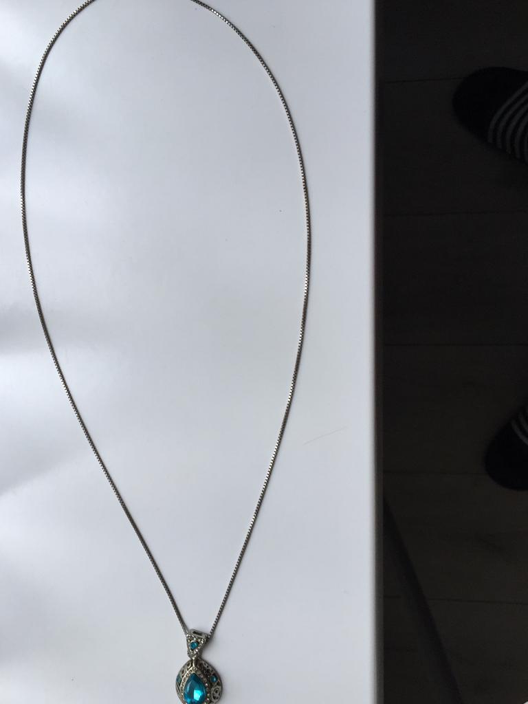 Zilveren ketting, Ophalen of Verzenden, Zo goed als nieuw, Zilver, Met hanger