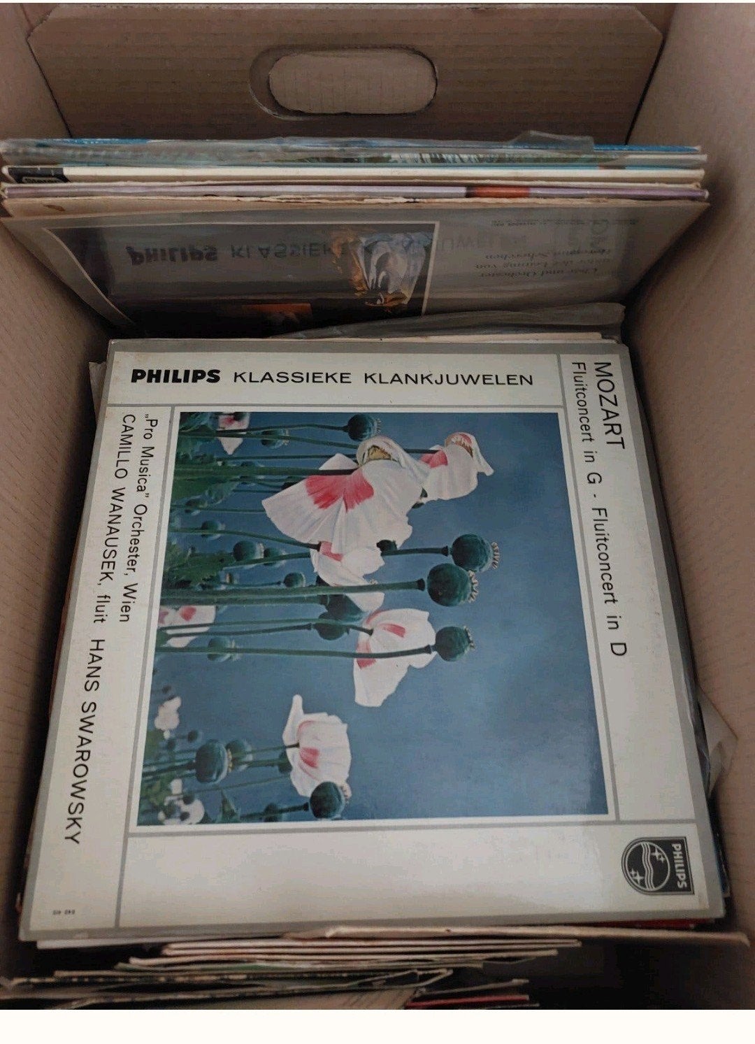 doos met oude lp's, langspeelplaten, vinyl, Cd's en Dvd's, Ophalen, Gebruikt, Overige formaten, Overige typen