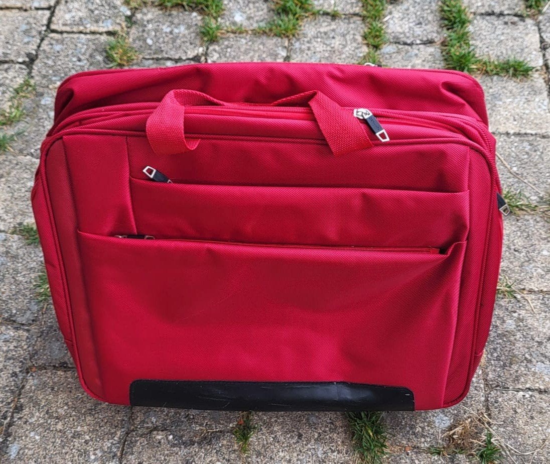 Dermata rolkoffer/ laptoptrolley, Rood, Trolleytas, 17 inch of meer, Ophalen of Verzenden