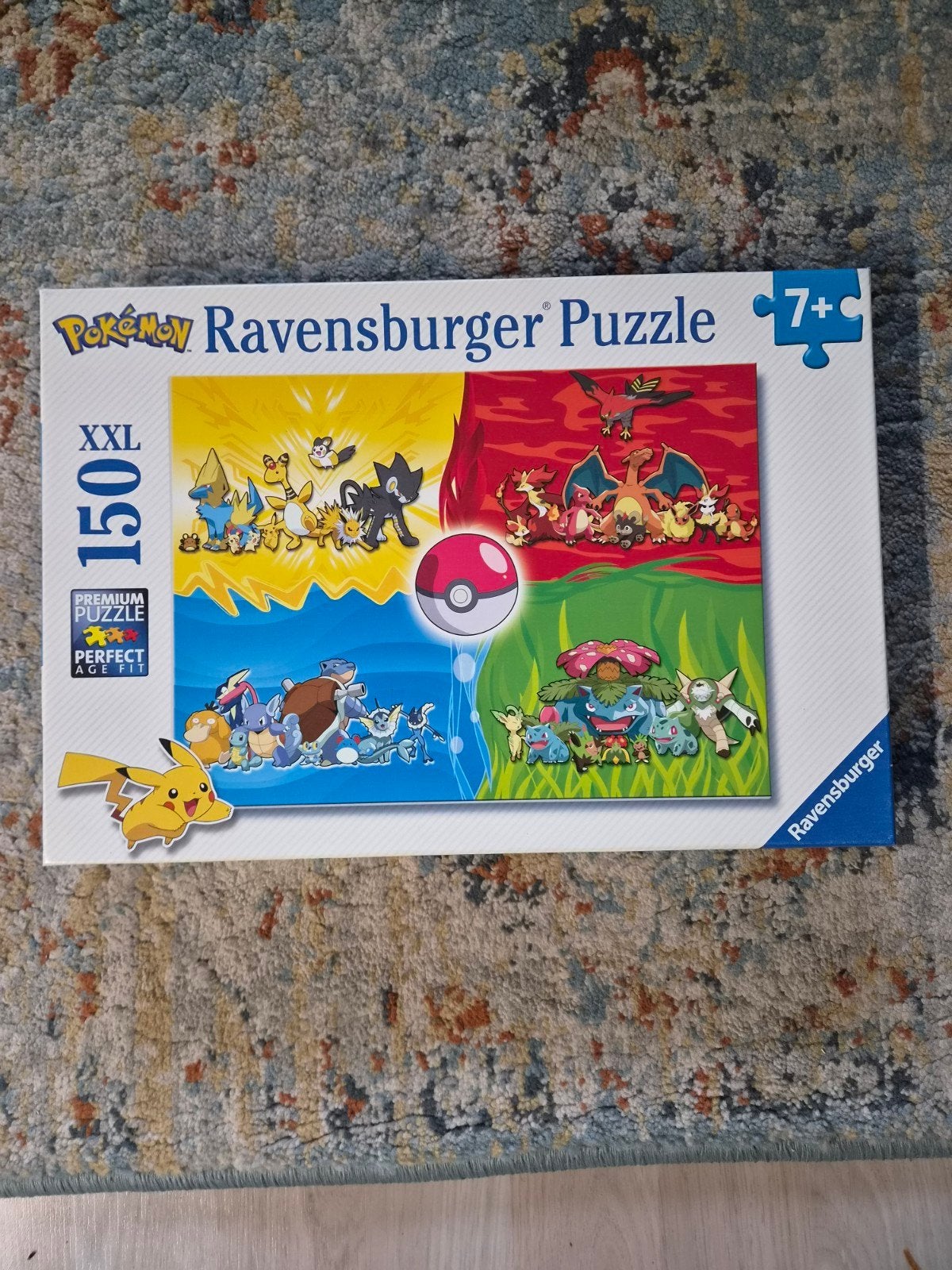 Pokémon Ravensburger Legpuzzel 150 XXL, Ophalen of Verzenden, Minder dan 500 stukjes, Zo goed als nieuw, Legpuzzel
