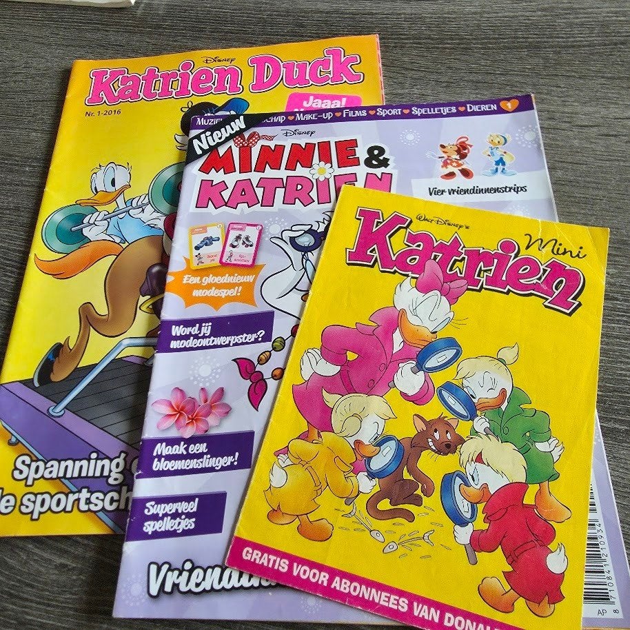 3 Katrien Duck stripboeken - Minnie & Katrien, Katrien Duck, Boeken, Meerdere stripboeken, Ophalen of Verzenden, Gelezen, Disney