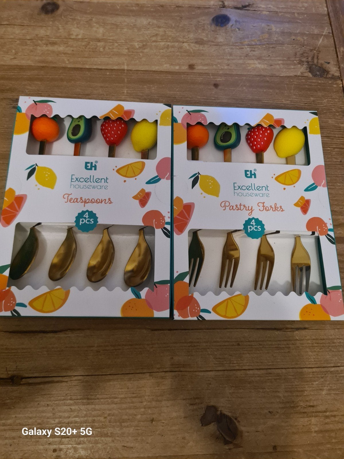 Excellent Houseware Theelepels & Gebaksvrkjes - Fruit Design, Theelepel, Bestekset, Nieuw, Ophalen of Verzenden