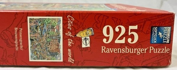 Ravensburger Fleroux Puzzel 925 st. Amsterdam Brouwersgracht, Verzenden, 500 t/m 1500 stukjes, Zo goed als nieuw, Legpuzzel