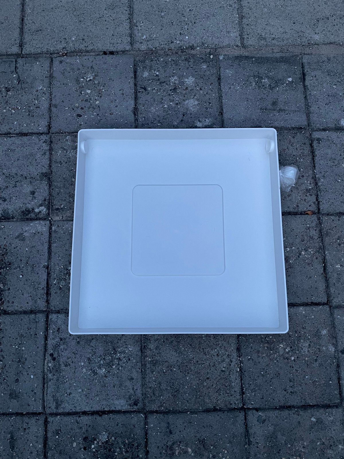 Witte vierkante kunststof wasmachine lekbak - 60x60cm, Witgoed en Apparatuur, Wasmachines, Ophalen, Minder dan 85 cm, Minder dan 4 kg