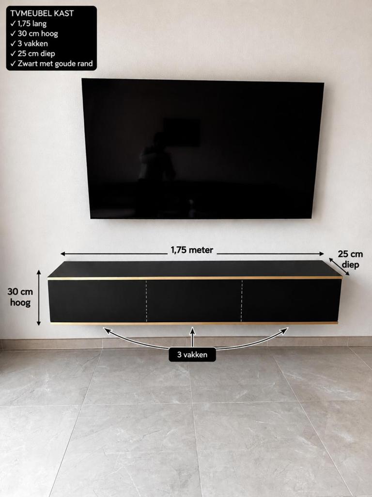 Modern zwevende tv meubel, Ophalen, 100 tot 150 cm, Zo goed als nieuw, Minder dan 100 cm