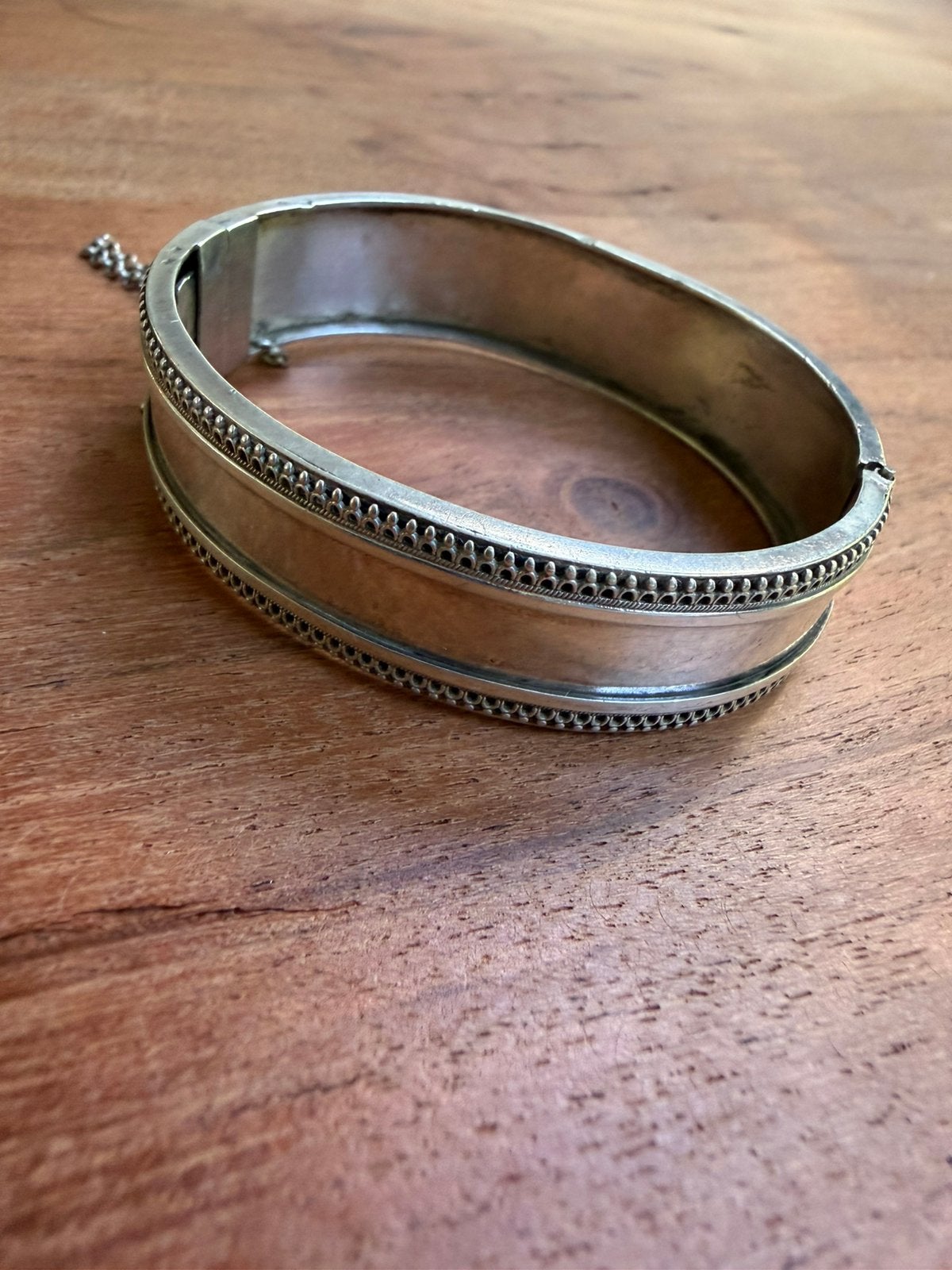 Antiek zilveren armband met parelrand, Antiek en Kunst, Verzenden, Zilver