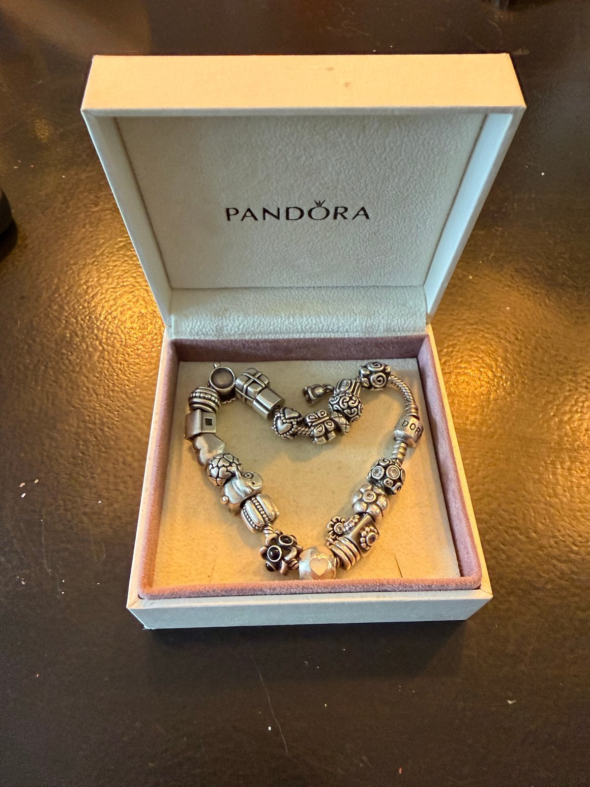 Pandora bedelarmband 21cm, Sieraden, Tassen en Uiterlijk, Armbanden, Ophalen of Verzenden, Zo goed als nieuw, Zilver, Met bedels of kralen