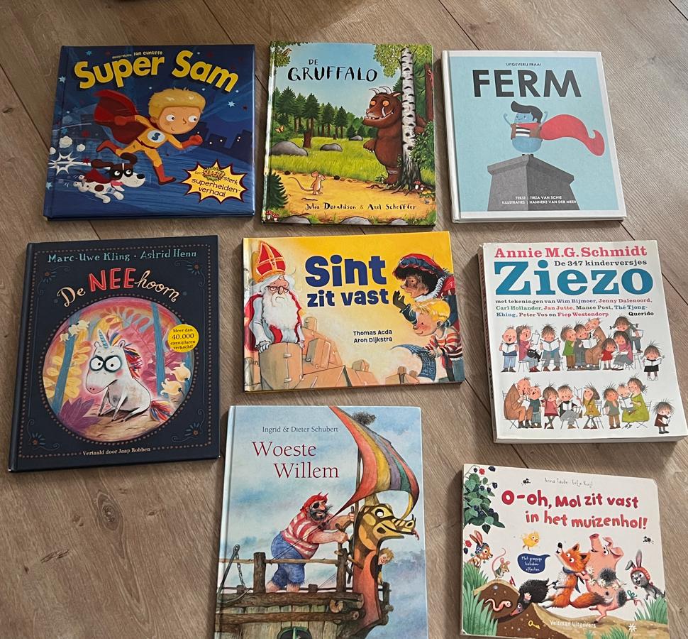 Diverse kinderboeken: De Gruffalo, Super Sam, Woeste Willem, Ophalen, Zo goed als nieuw